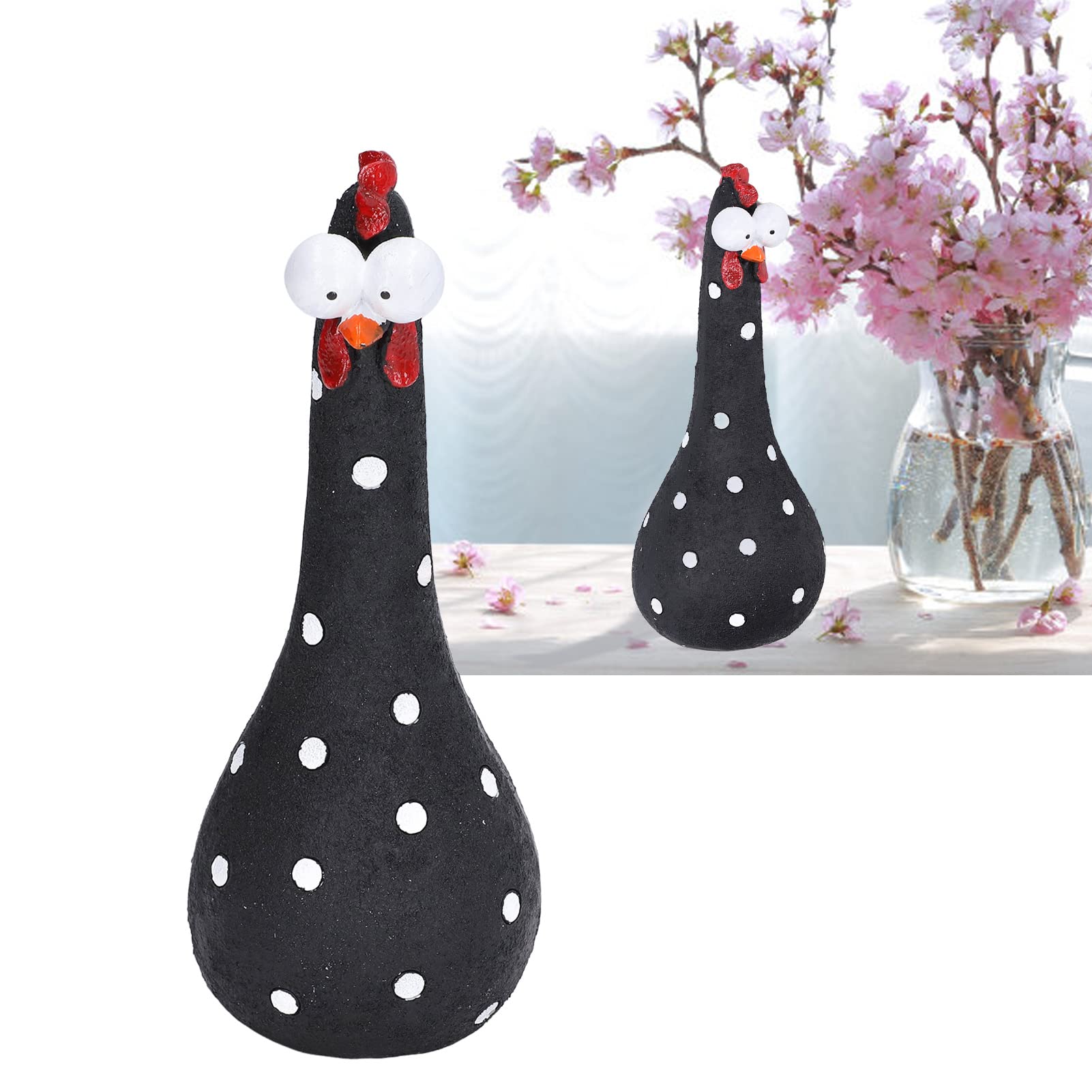 Dilwe Décoration De Jardin De Poulet Big Eye Statue De Poulet à Long