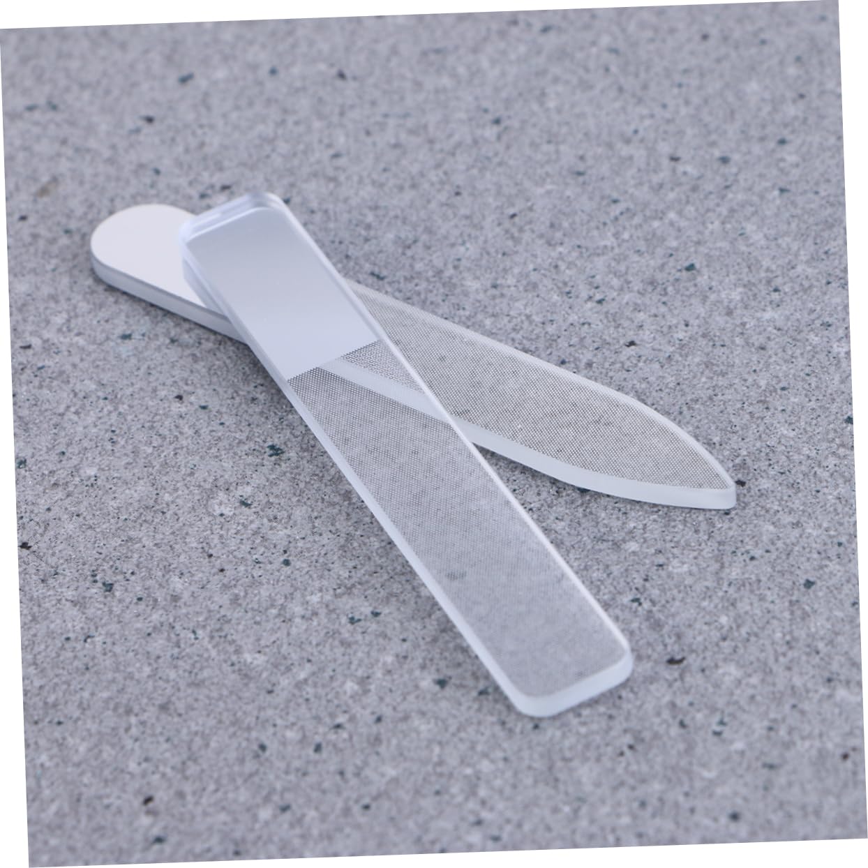 Healeved 6piezas Uñas De Cristal Profesional De Doble Cara Con Estuche Herramienta Para Pulido De Uñas Para Salones y Uso Personal