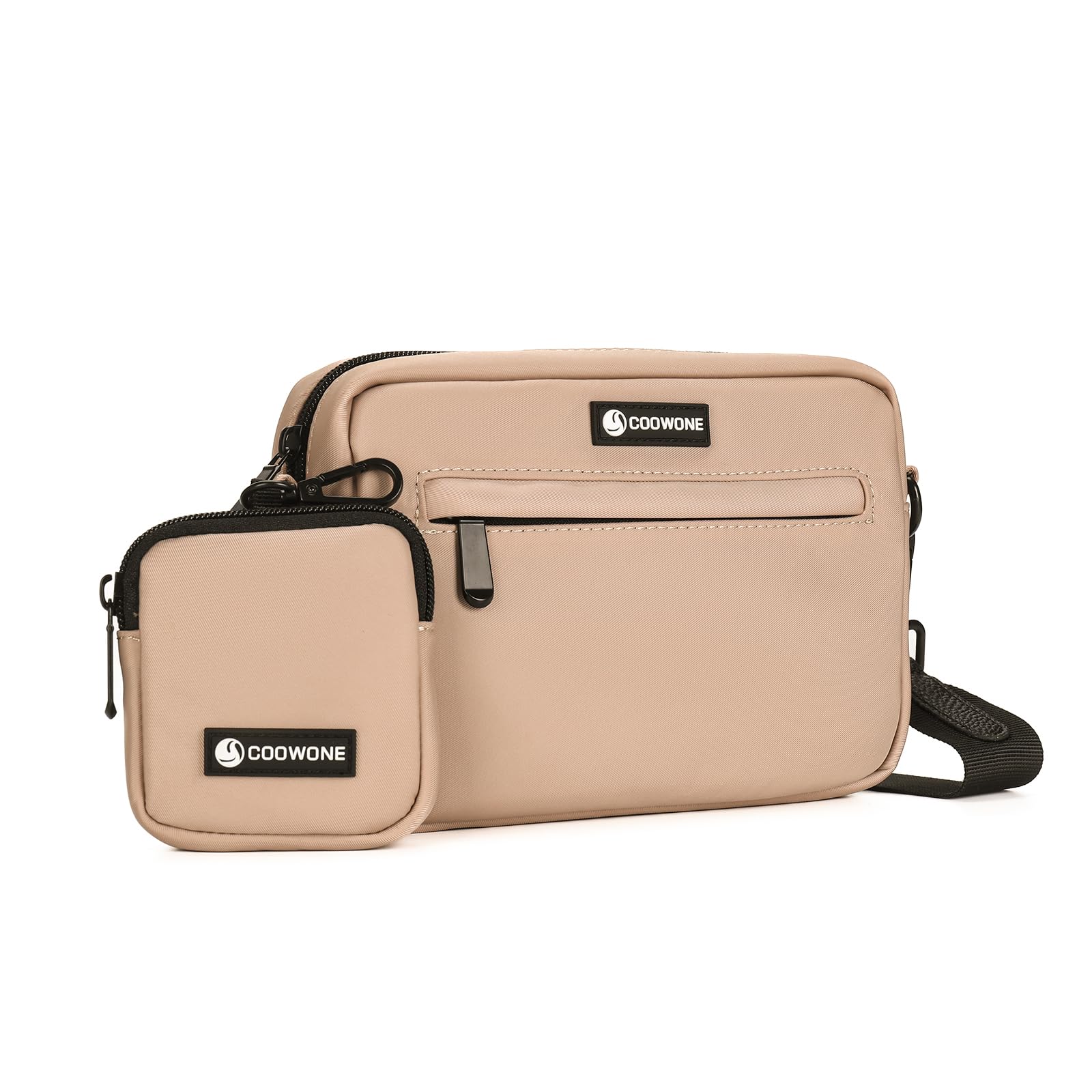 Borsa impermeabile per cani, borsa per cani per addestramento del cane, dispenser di sacchetti integrato, borsa a tracolla regolabile (caffè)