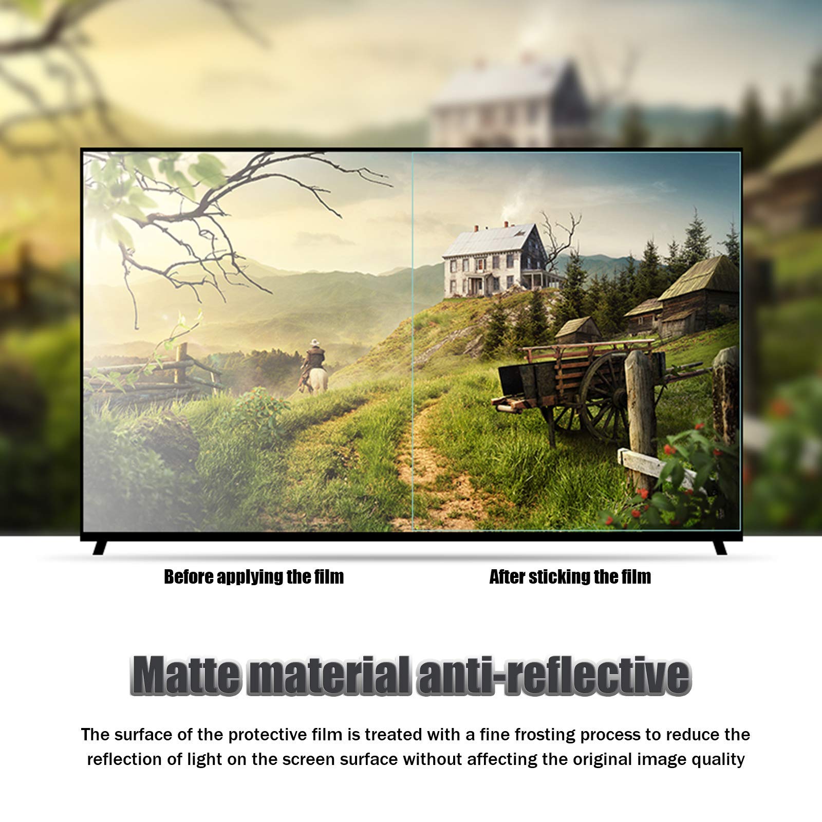 AIZYR 32-75 Pulgadas Película Protectora De Pantalla Mate Antirreflectante - Protector De Pantalla De Monitor De TV Reducir La Fatiga Ocular para Pantalla LCD LED OLED HDTV,43 Inch 942x529