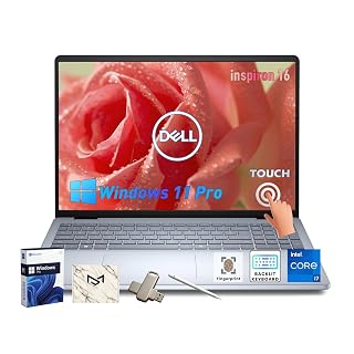 Dell Inspiron 16 Touchscreen Laptop - Intel 10-Core 7 150U(Up to 5.4GHz), 16'' FHD+ Anti-Glare Dsiaplay, 32GB DDR5, 1TB SSD, Backlit Copilot Keyboard, Windows 11 pro, Fingerprint, Express Charge - Amazon product rated Grade A