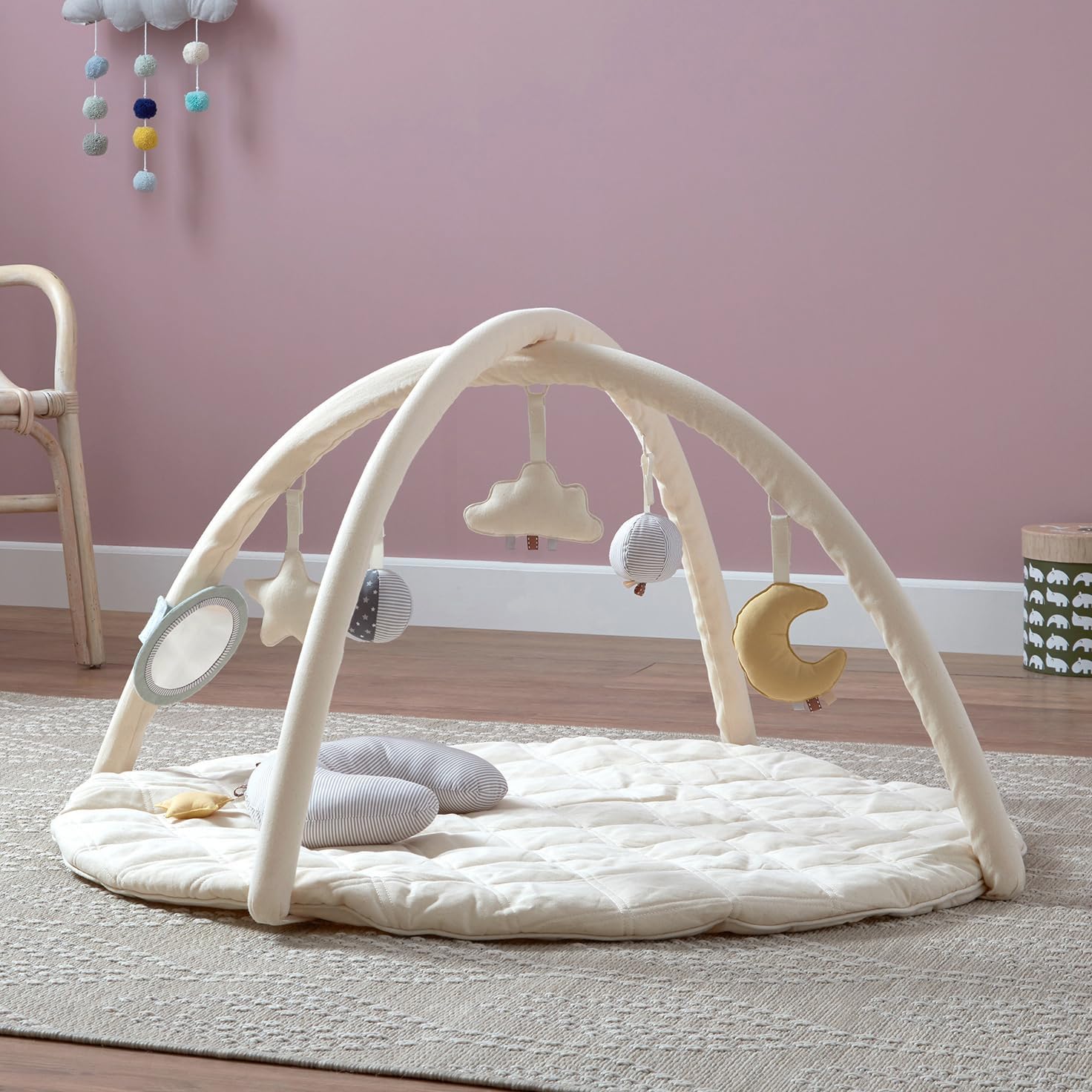 MiniDream Baby Play Mat, Activity Playmat for Baby Floor Play with Six