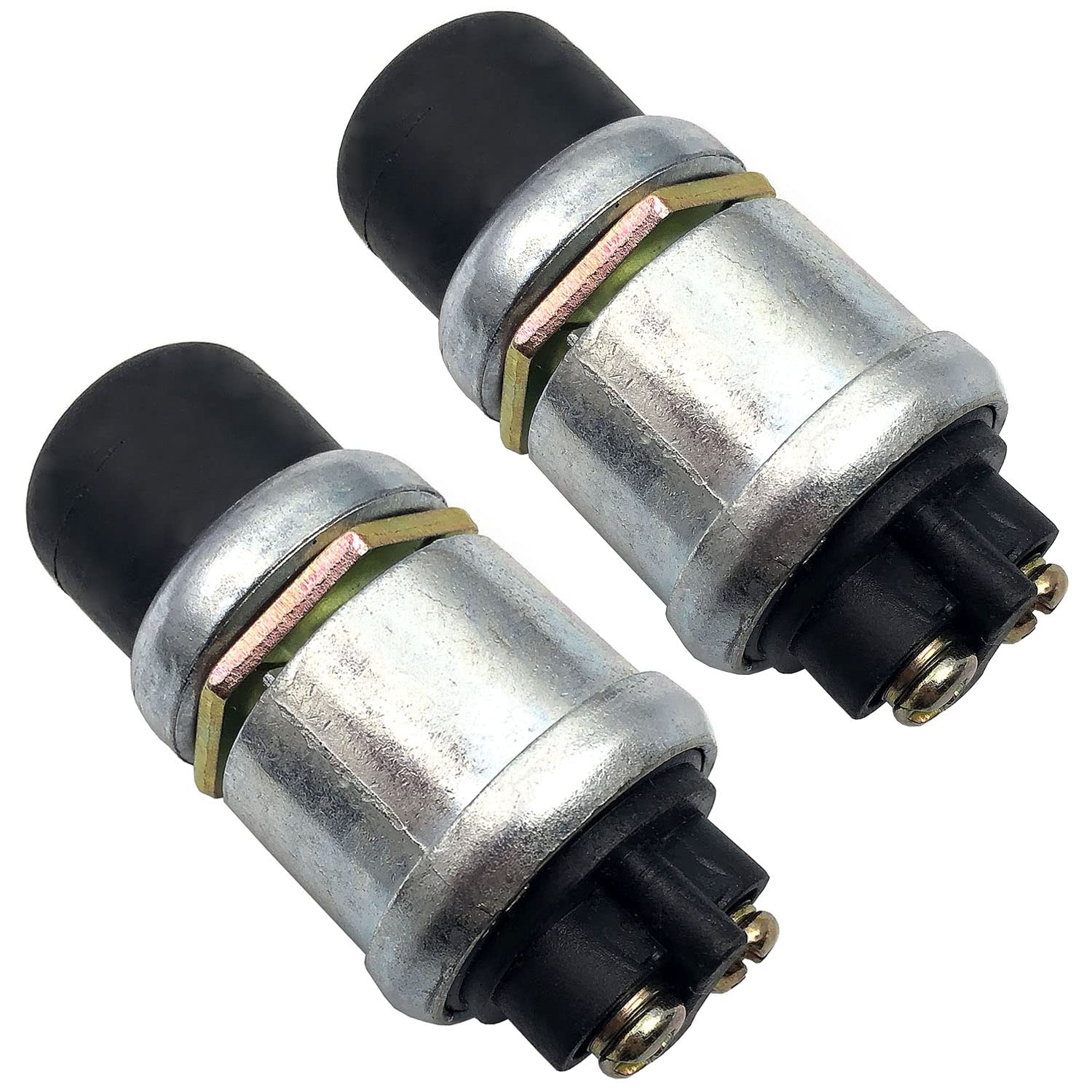 FainWan 2pcs Engine Start Push Button Momentary Starter Switch 12V Weatherproof Push Button Start Switch for Car Truck Boat RV ATV (50 Amps)