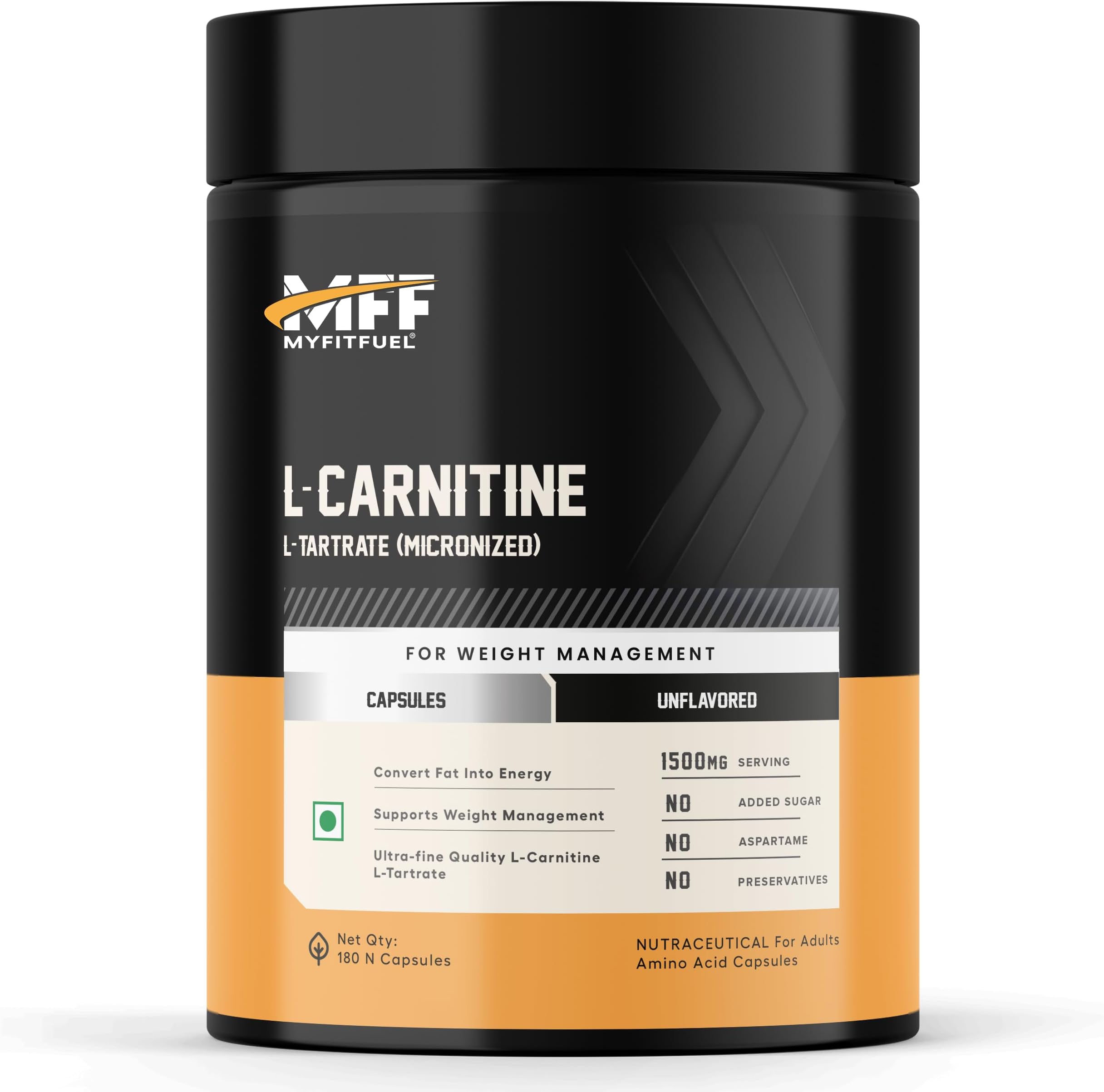 L-Carnitine L-Tartrate (1500mg) 180 Capsules