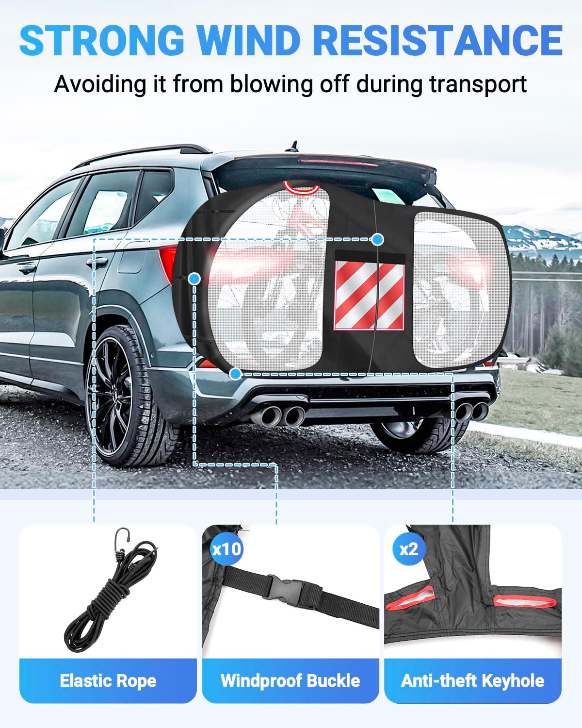 Conținutul pachetului husei de protecție pentru transport biciclete SUPAREE