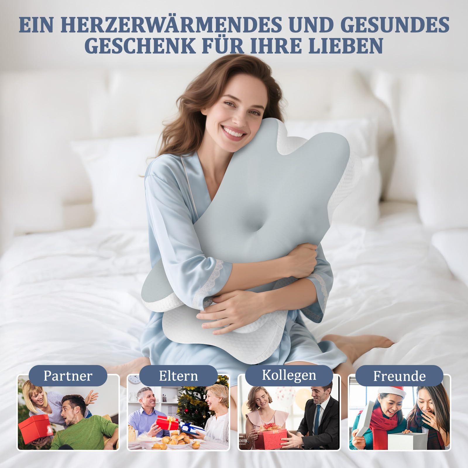 Coussin de nuque - Oreiller orthopédique en mousse à mémoire de