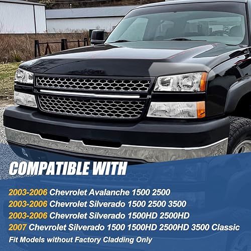 Miniatura 7 de Auto Dynasty J-Halos - Lámparas LED DRL para faros delanteros compatibles con Chevy Avalanche SIlverado 03-07, lado del conductor y del pasajero,