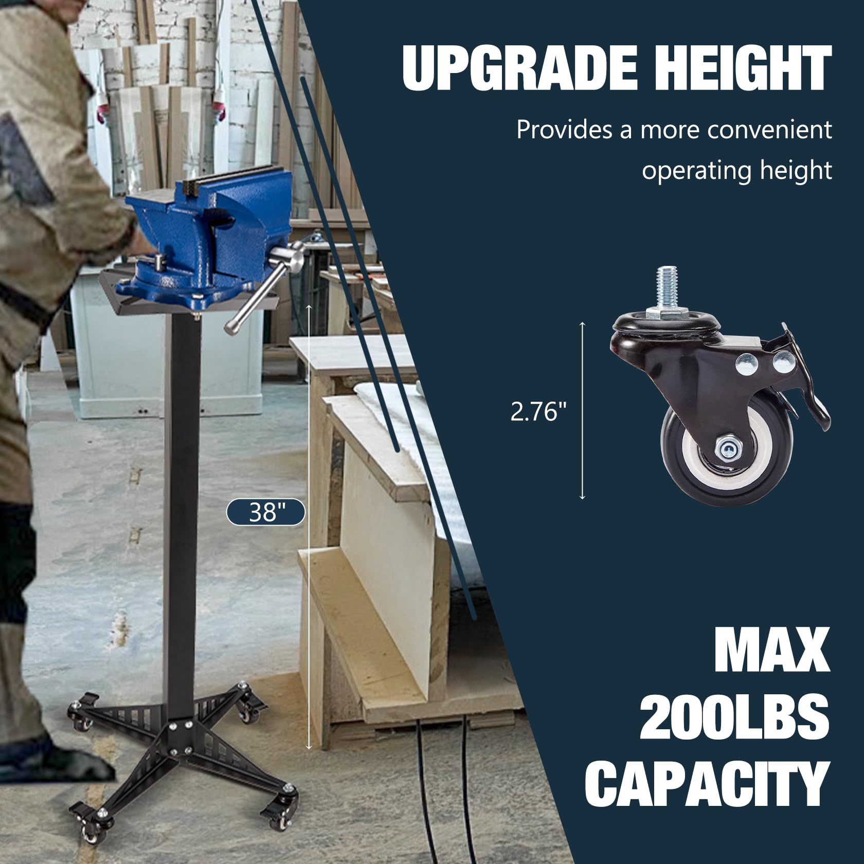 Bench Grinder Stand - Heavy Duty & Stable -6