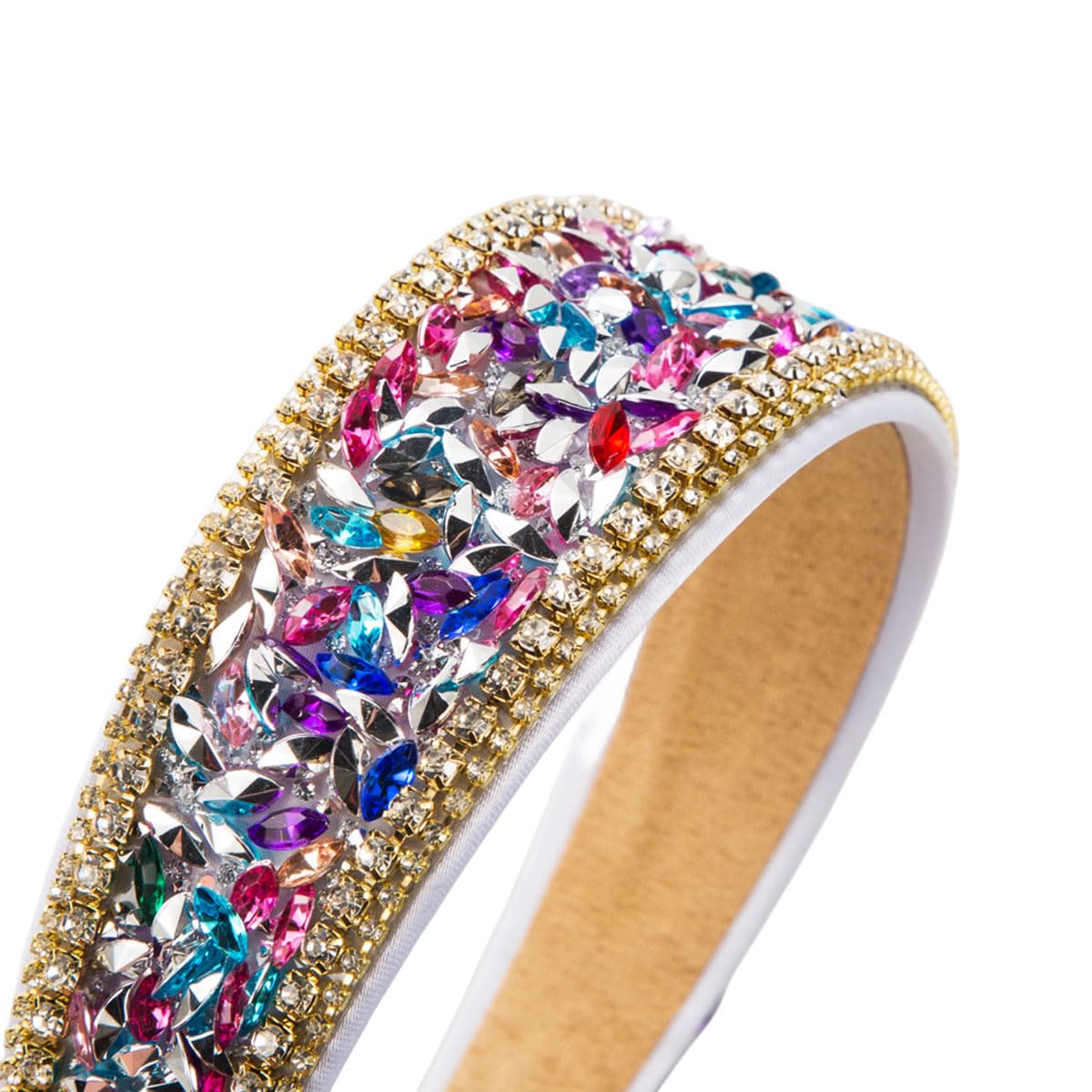 scicent Headband Fashion Rhinestone Head Bands for Women Crystal Bling Hair Band Fashion Non Slip Hair Hoops Padded Hair Accessories for Girls Ladies 25507 - Image 4