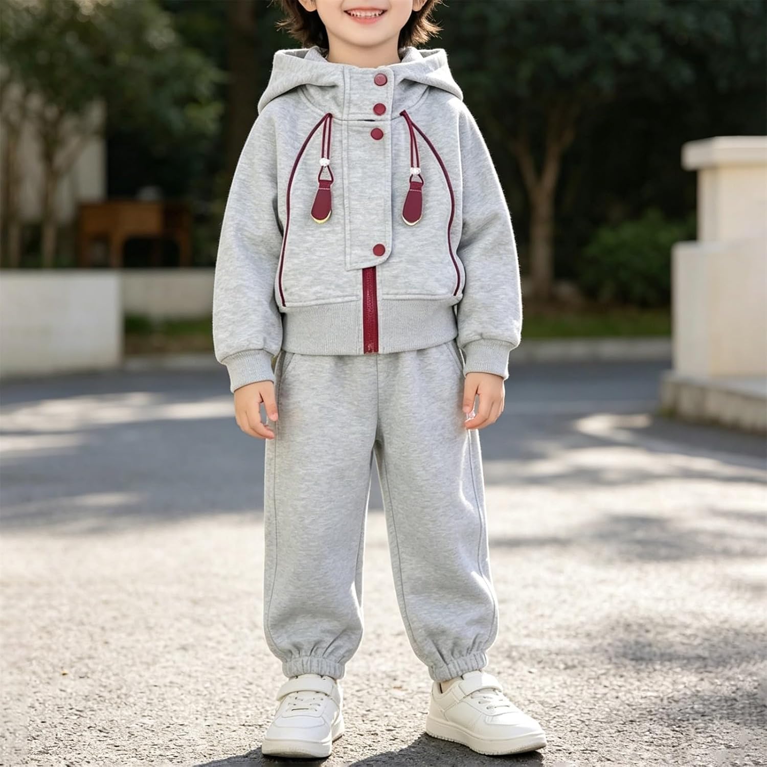 Toddler Kids Tracksuit Boys Girls 2 Pcs Sweatsuit Jogging Outfits Jogger Sweatpants And Hooded Sweatshirt