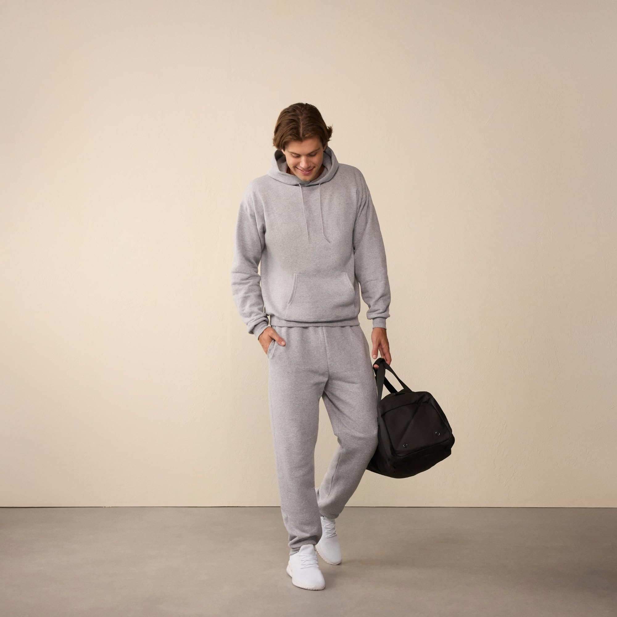 Hanes Bluza z kapturem Mężczyźni Ecosmart Hoodie, Midweight Fleece Sweatshirt, Pullover Hooded Sweatshirt for Men (1 w zestawie)