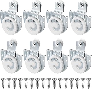 8 Pack Sliding Closet Door Hardware Rollers Wardrobe Cabinet Door Hangers Knob Adjustable Hooks