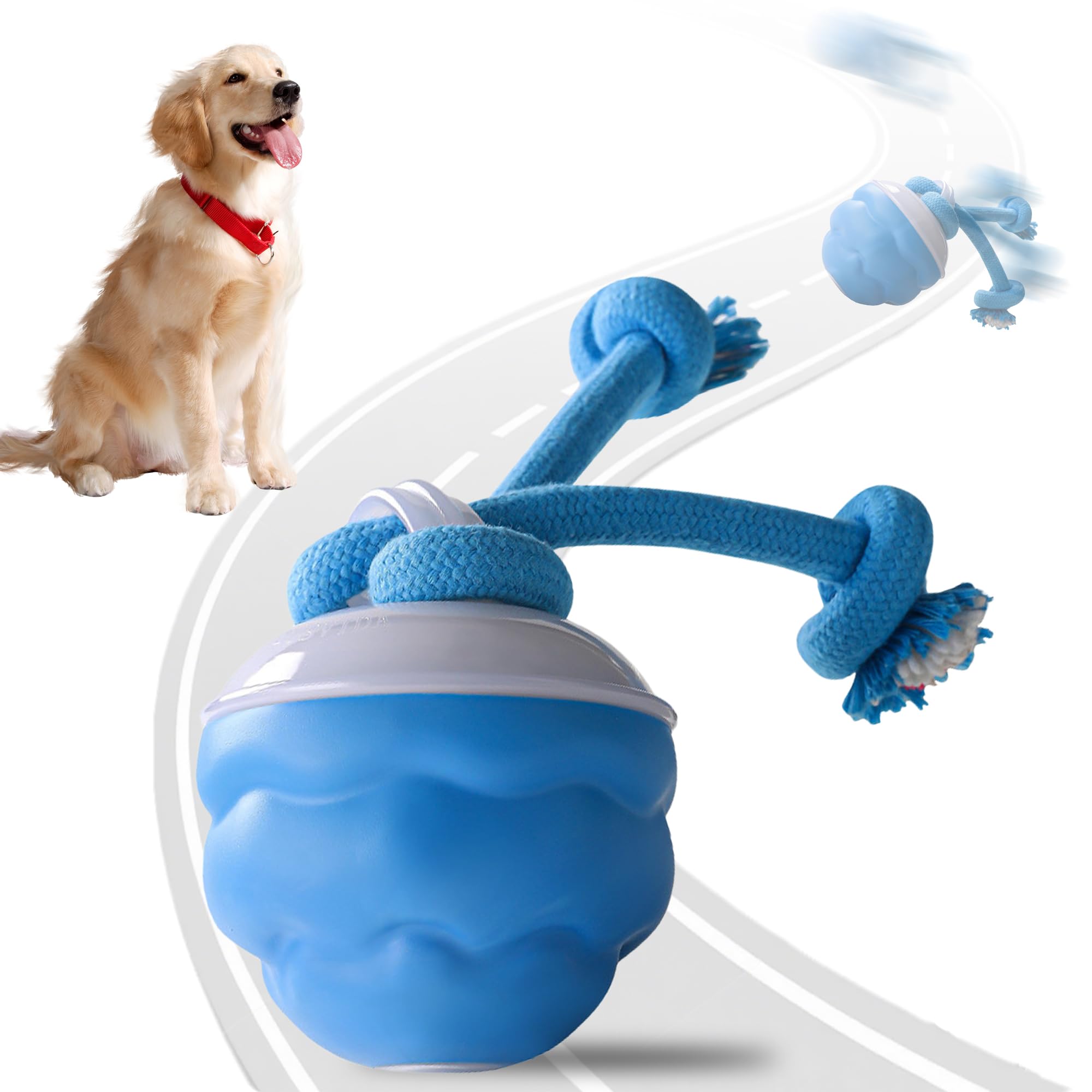 Interactive Dog Toys to Keep Them Busy with Motion Activated Squeaky Pet Toy Rolling Wicked Ball Automatic Moving