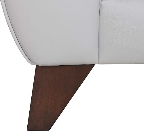 Miniatura 8 de Armen Living Sofá de cuero Jedd, gris paloma