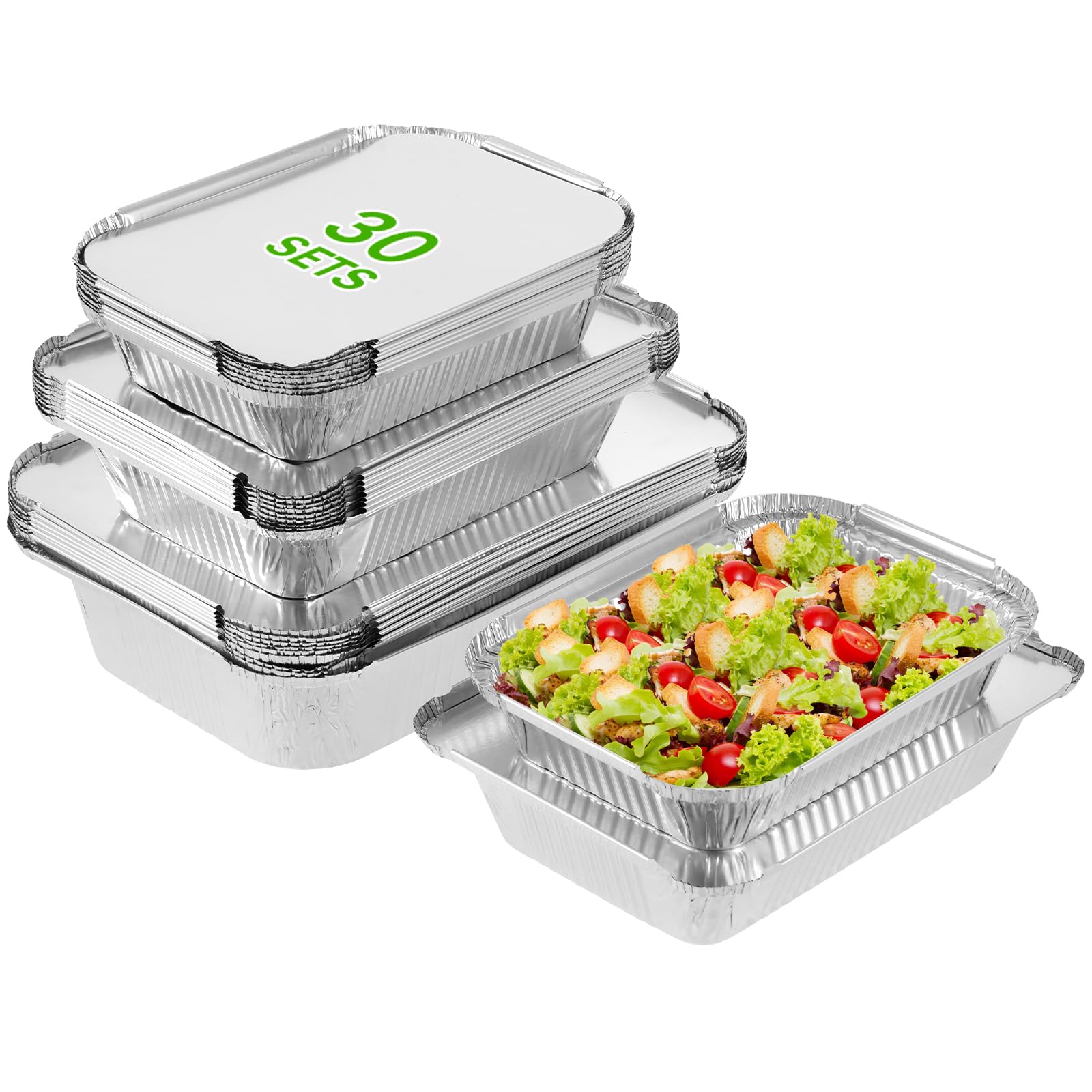Poêles jetables en aluminium étanches avec couvercles pour un transport de repas sans fuite