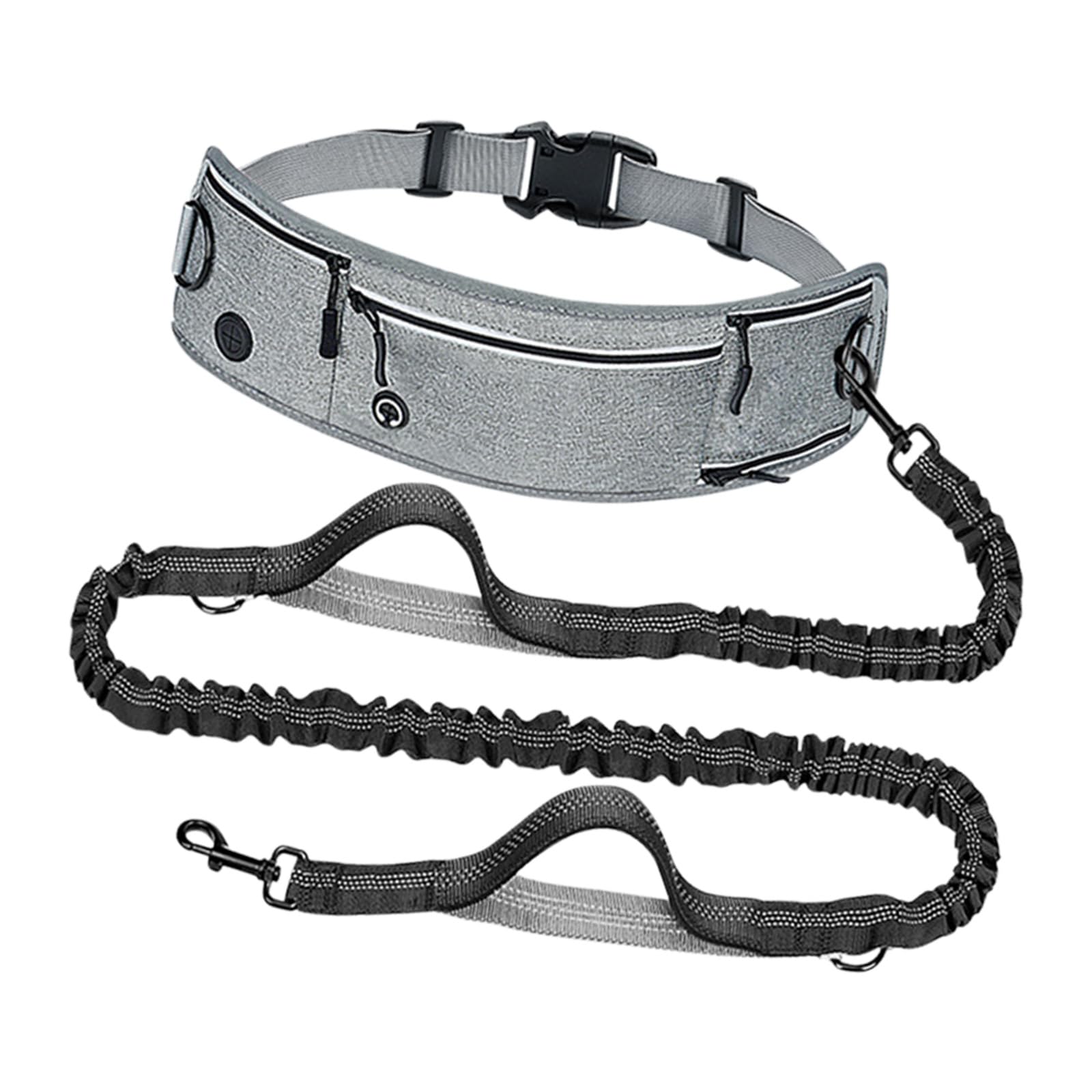 Laisse en nylon pour chien de grande taille avec 2 poignées de contrôle et clip en métal