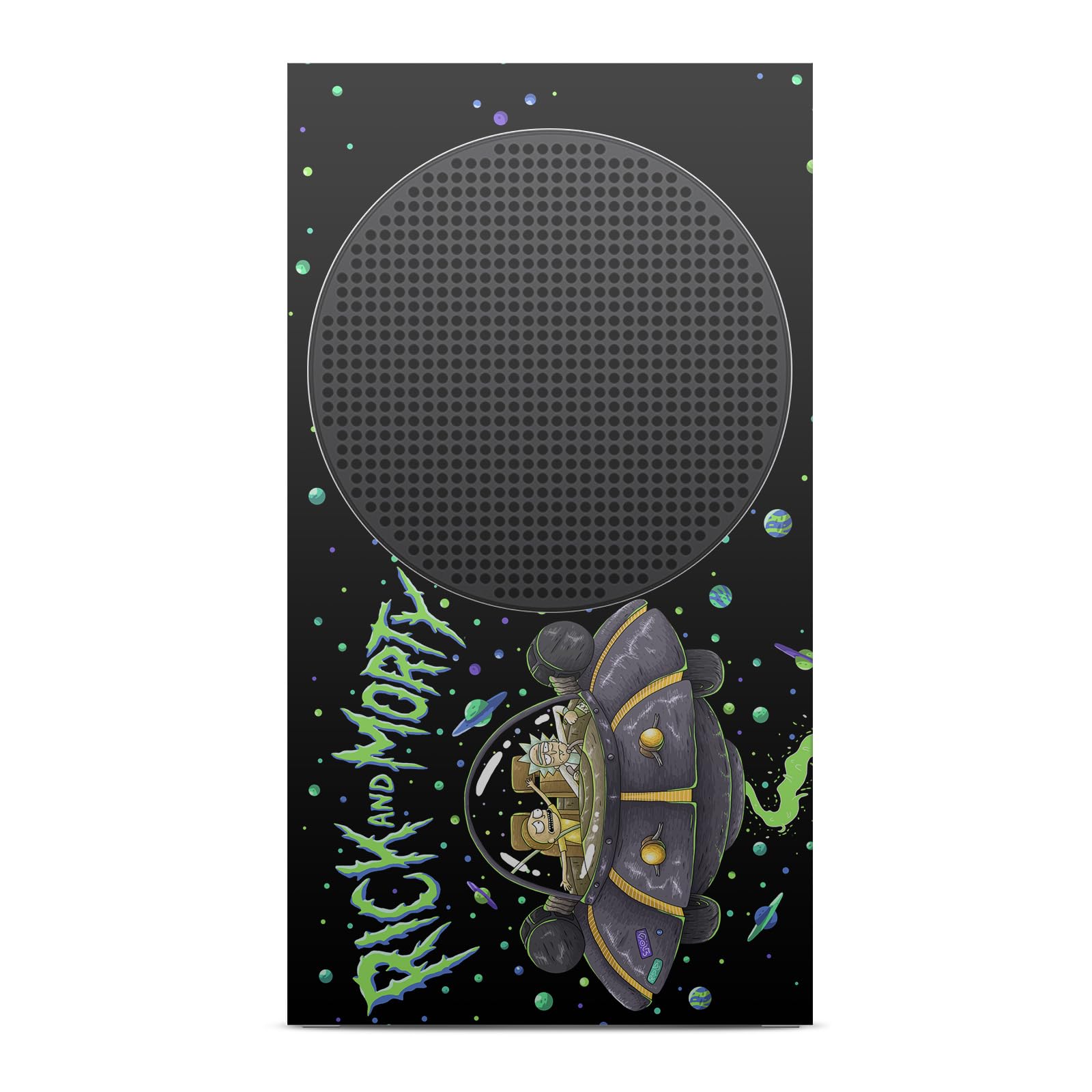 Head Case Designs Offizielle Rick and Morty Der Space Cruiser Grafiken Vinyl Haut Gaming Aufkleber Abziehbild Abdeckung kompatibel mit Xbox Series S Console