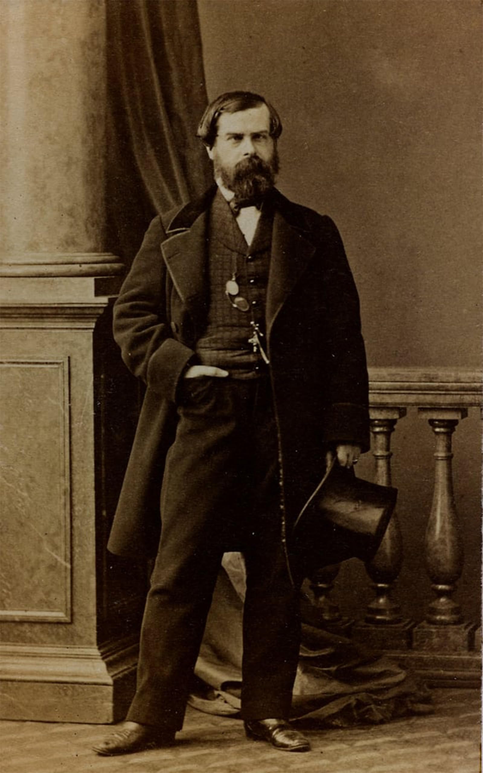 ARTXLXXBN Famous Painting Canvas Artwork Graffiti Print Portrait of Charles Albert D'arnoux by Adolphe Eugene Disderi Portrait Canvas Image for Home Decor 60x90cm