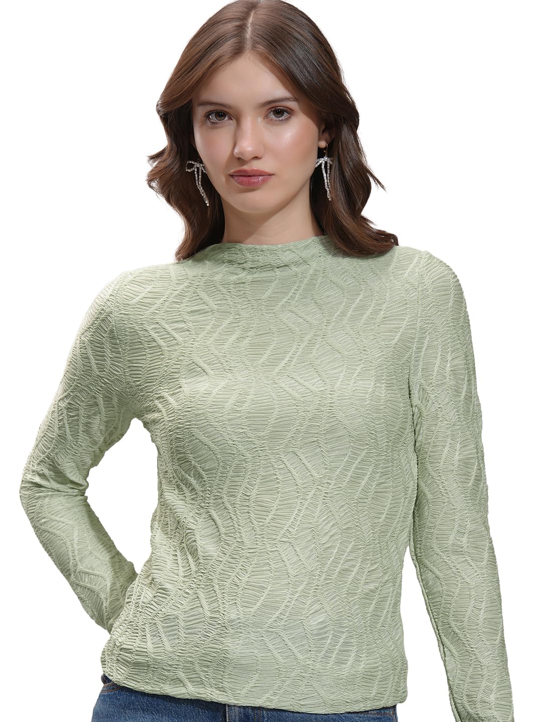 tokyo talkies Women's Solid Slim Fit Tops-picture-15