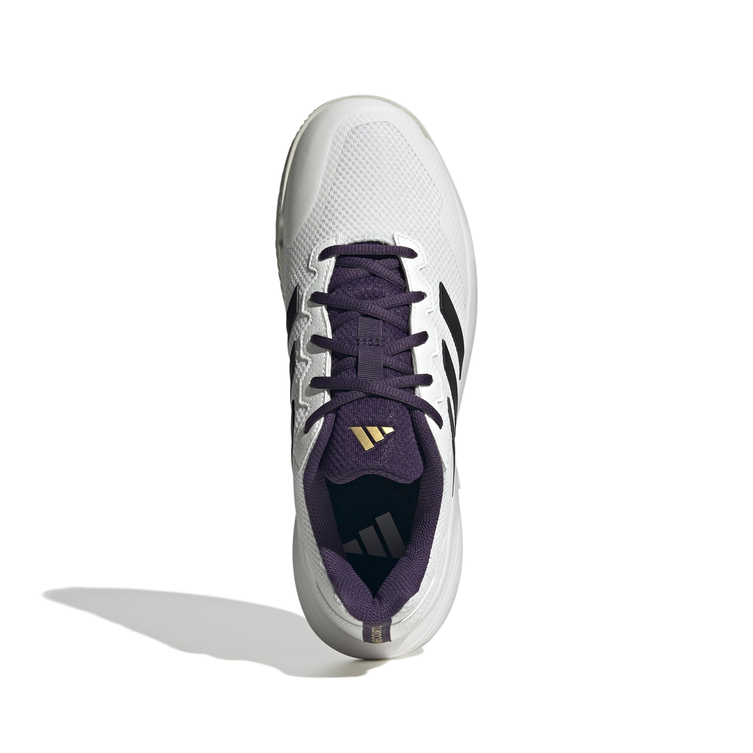 adidas Mężczyźni Gamecourt 2.0 Tennis Shoes, core white/core black/aurora plum, 46 EU