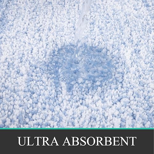 Miniatura 4 de Bsmathom Juego de 4 alfombras de baño con funda para inodoro, tapetes de baño suaves y absorbentes, antideslizantes, tapetes de baño de microfibra