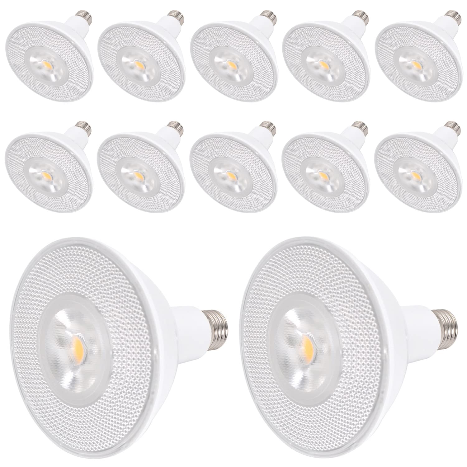 RYTM 12-Pack TPMAFF LED Bulbs Par20 9W-750 LM Par30 15W-1200 LM Par38 18W-1450 LM Dimmable E26 E27 Base