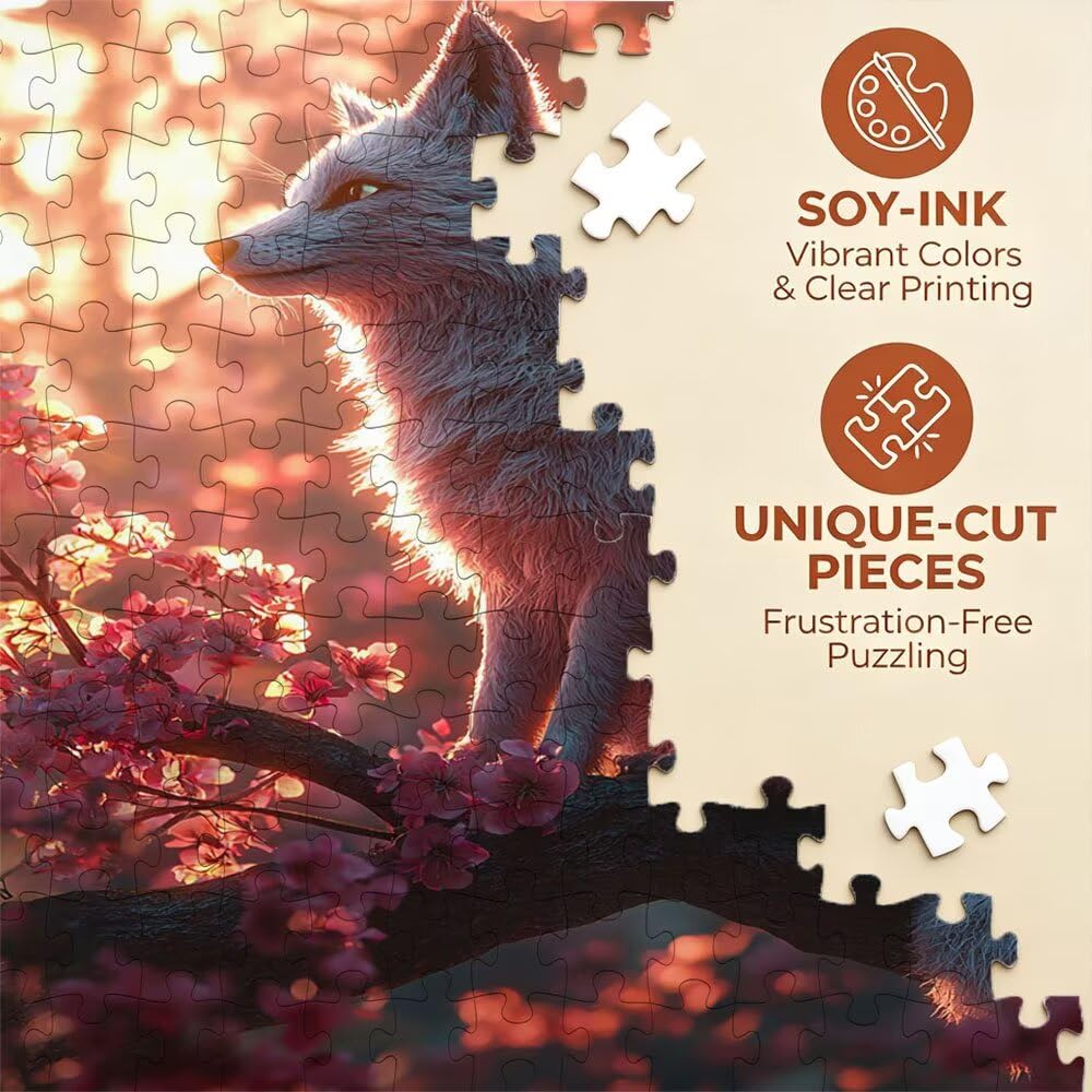 Puzzle 6000 sztuk, kwiat brzoskwini biały wilk puzzle dla dorosłych 6000, drewniane puzzle, klasyczne gry edukacyjne, niemożliwe wyzwanie, rodzina gier, kreatywny prezent DX0YL1-875