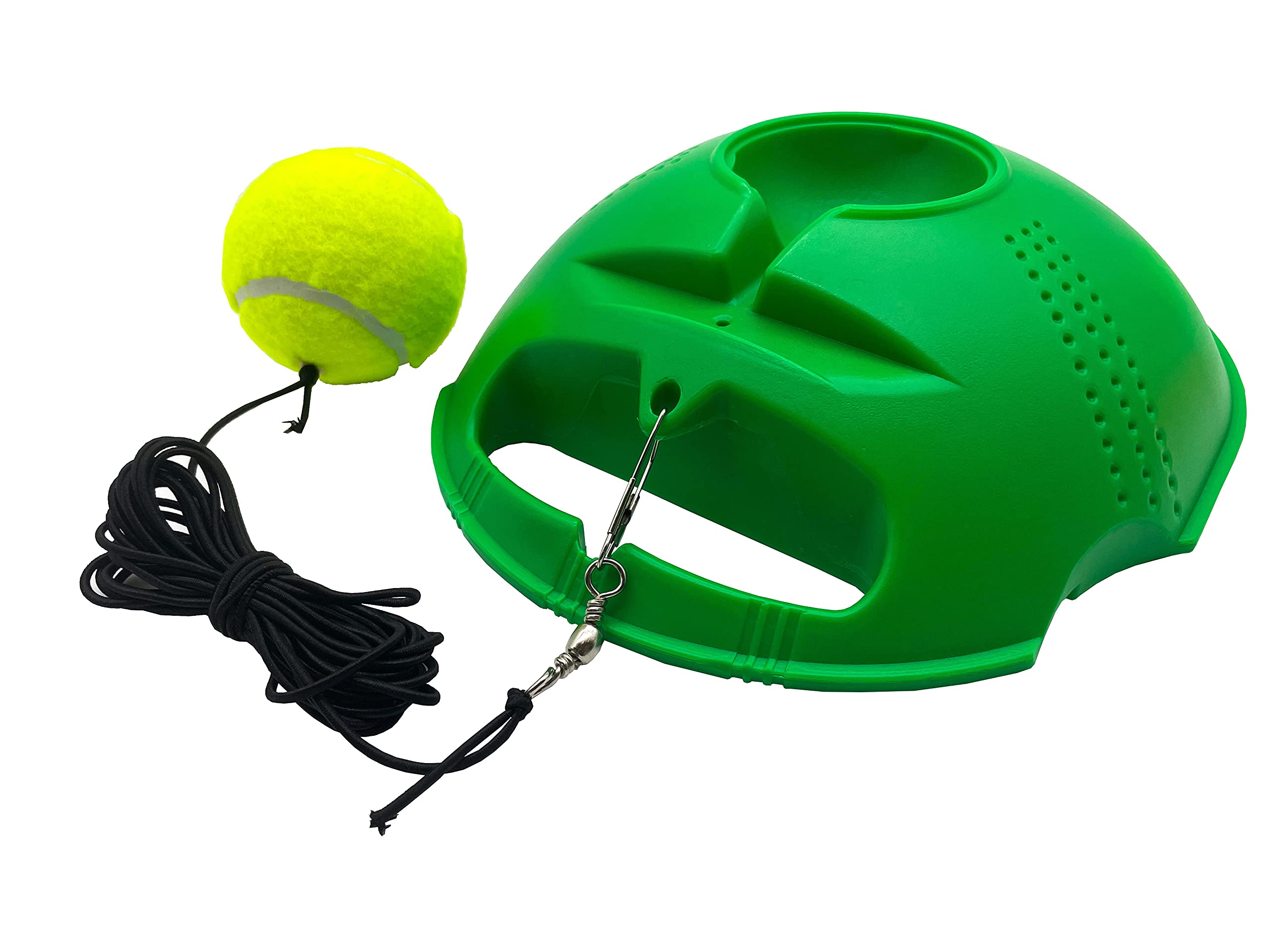 Jaegvida Single Tennis Trainer Tennis Training Tools with 2 String Balls for Beginner (Green)