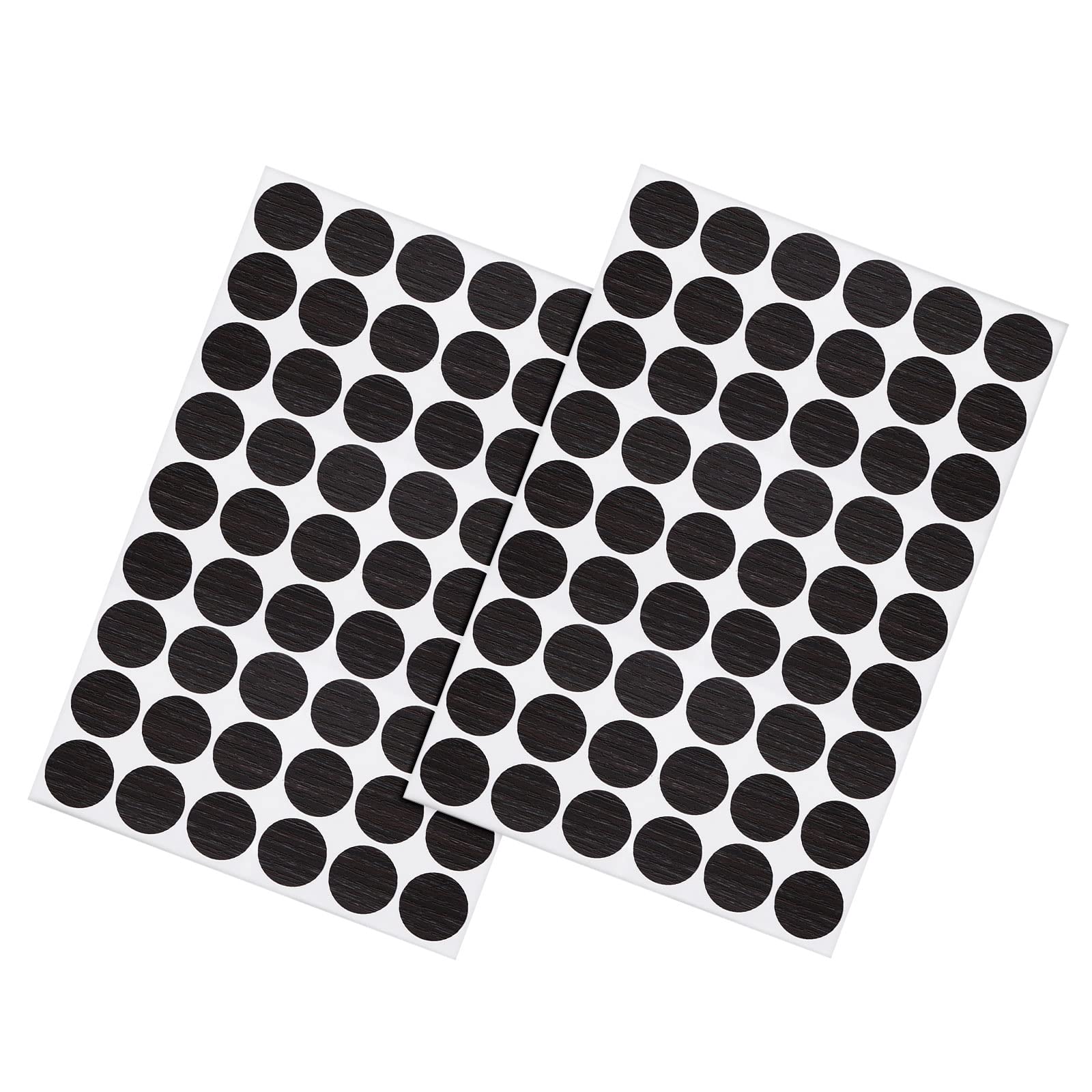 METALLIXITY Screw Hole Cover Stickers (21mm Dia) 108Pcs in 2 Sheet, PVC Shelf Peg Sealing Caps Waterproof