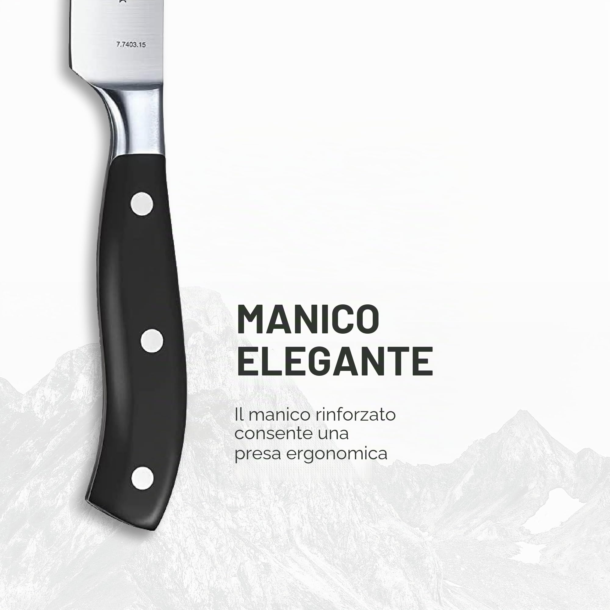 Victorinox, coltello da chef Grand Maître, lama forgiata in acciaio inox da 15 cm, fornito in confezione regalo