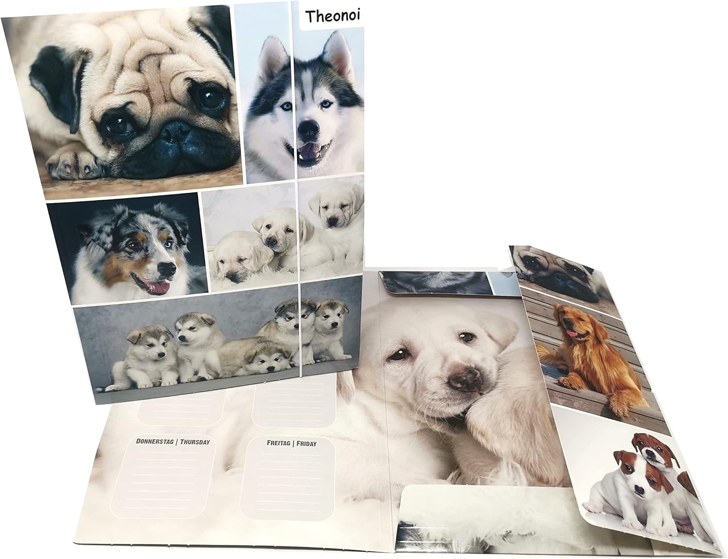 Folder with elastic band DIN A4 for children motifs animals (5 x animals) - Image 3