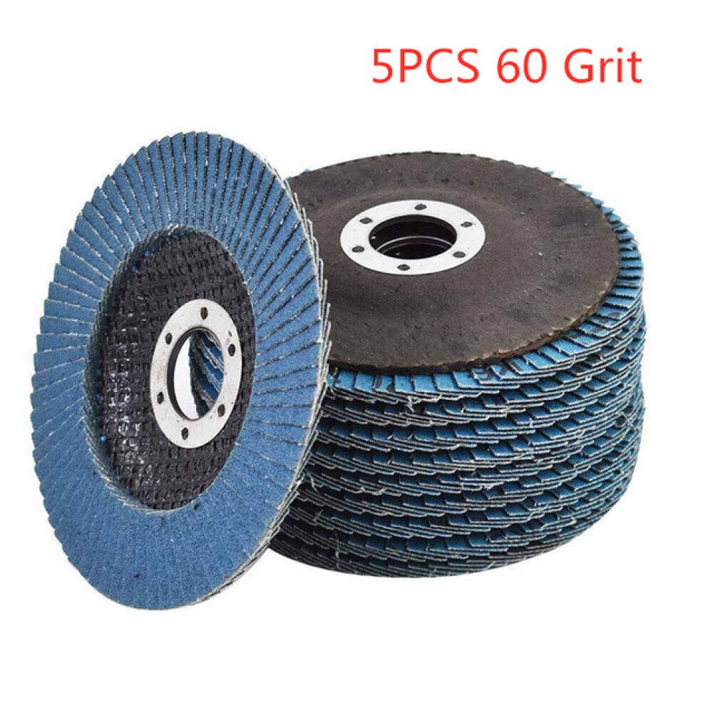 5pcs / 10pcs Qualitätsklappenscheiben 115mm 4.5 Schleifscheiben 40/60/80/120 Schleifscheiben der Körnung für Winkelschleifer, 5PCS 60 Körnung