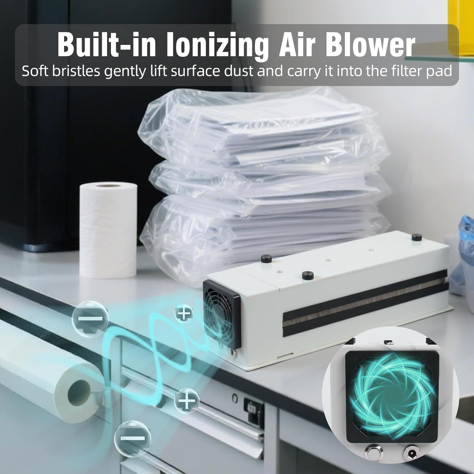 Aspiratore Elettrico Antistatico per Pellicole, con Spazzola/Ventola in Lana, Facile da Pulire E Smontare, per Pellicole 45 E 810, Attrezzatura per La Pulizia della Camera Oscura