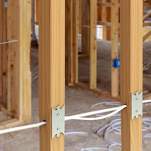 Miniatura 2 de FOROIRON Paquete de 200 placas de clavo para tachuelas de madera, placa protectora de alambre de cable, protector de placa de protección antiuñas,