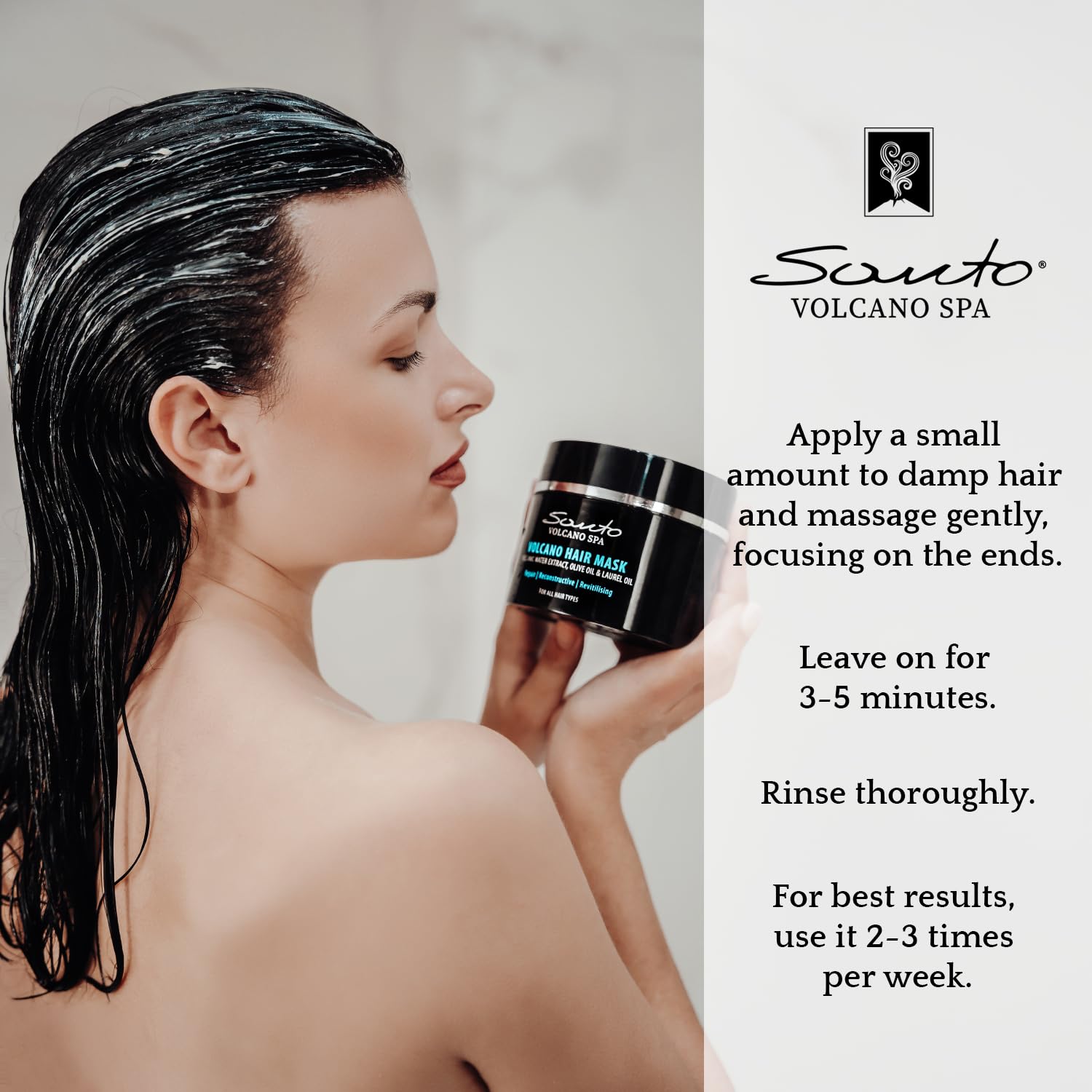 Volcano Hair Mask 200ml – Deep Hair Mask for Dry Damaged Hair – Reduces Breakage & Enhances Shine – Hair Treatment Mask for Dry, Damaged & Frizzy Hair - Image 5