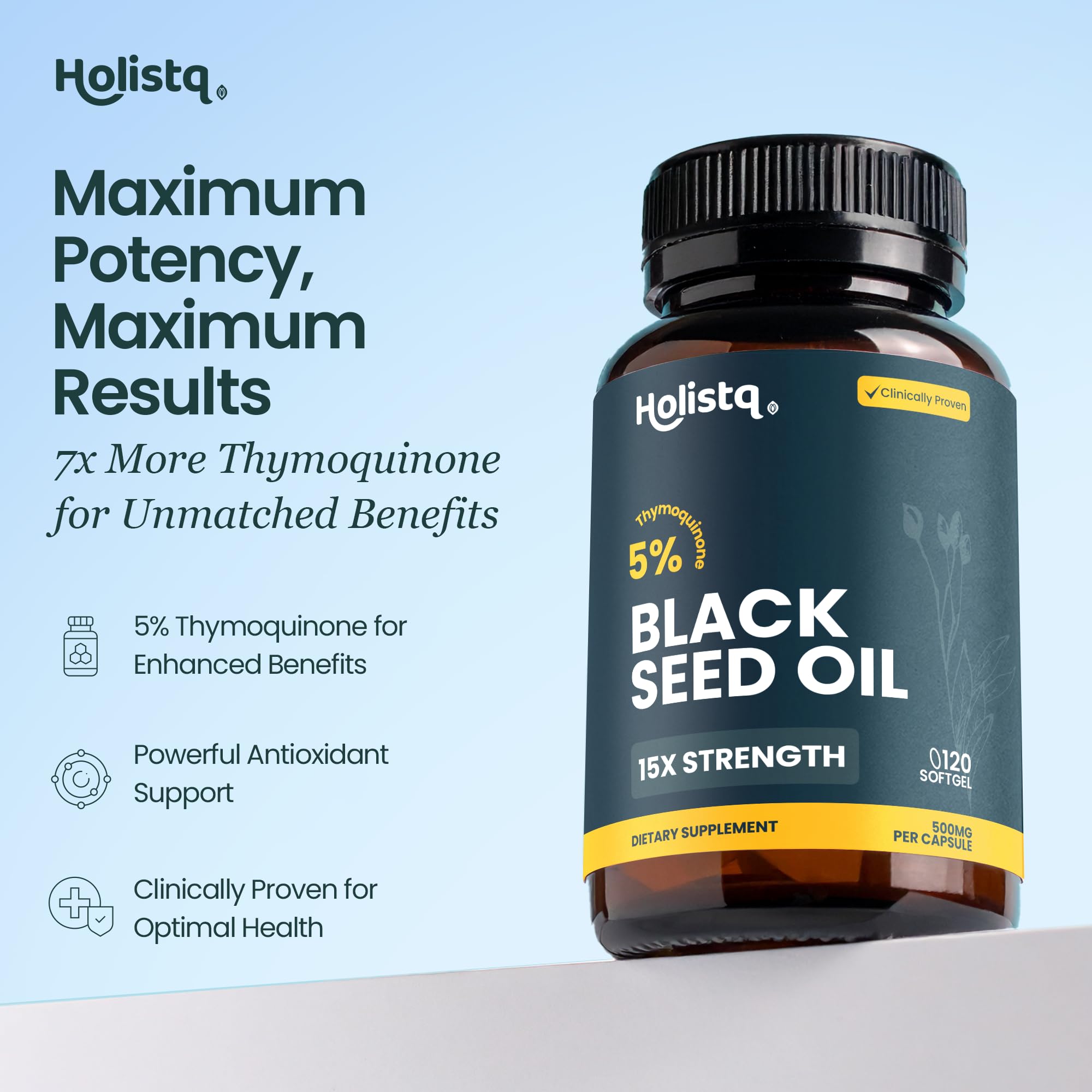 Black Seed Oil Capsules, Organic Cold Pressed, 5% Thymoquinone — Amazon image 2