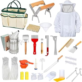 Beekeeper Accessories Beekeeping Supplies Accessories Beekeeper Set 30-Piece Beekeeping Starter Set J Hook Frame Handle Beekeeping Tools and Accessories for Beekeeping Supplies