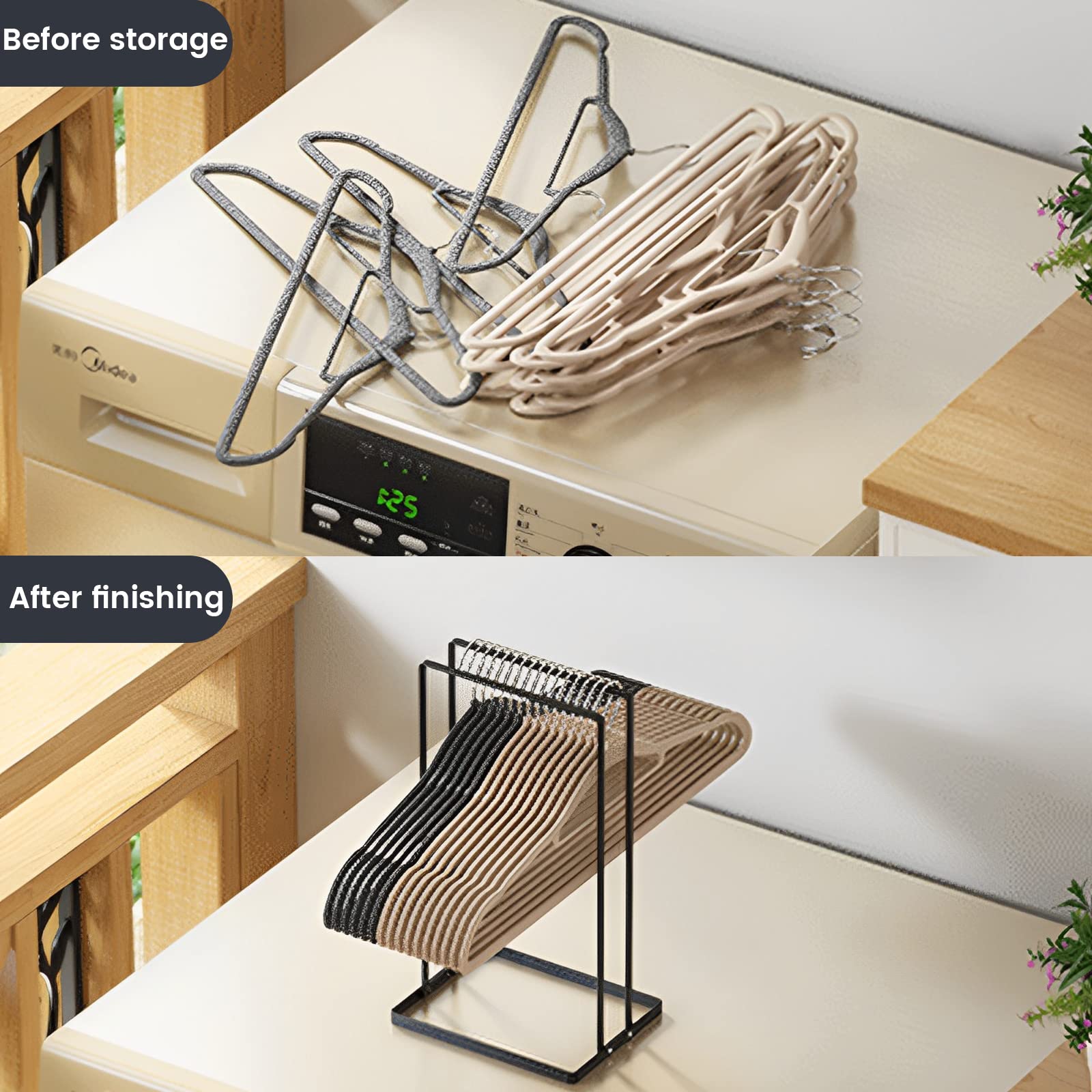 Organisateur De Cintres Détachable En Métal - Support Empilable Pour 100 Cintres, Gain De Place Placard