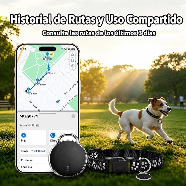 Foto 3 de 8 de Collar Gato GPS 2026 - Localizador Perros GPS sin Cuota, GPS para Gatos con Seguimiento en Tiempo Real…