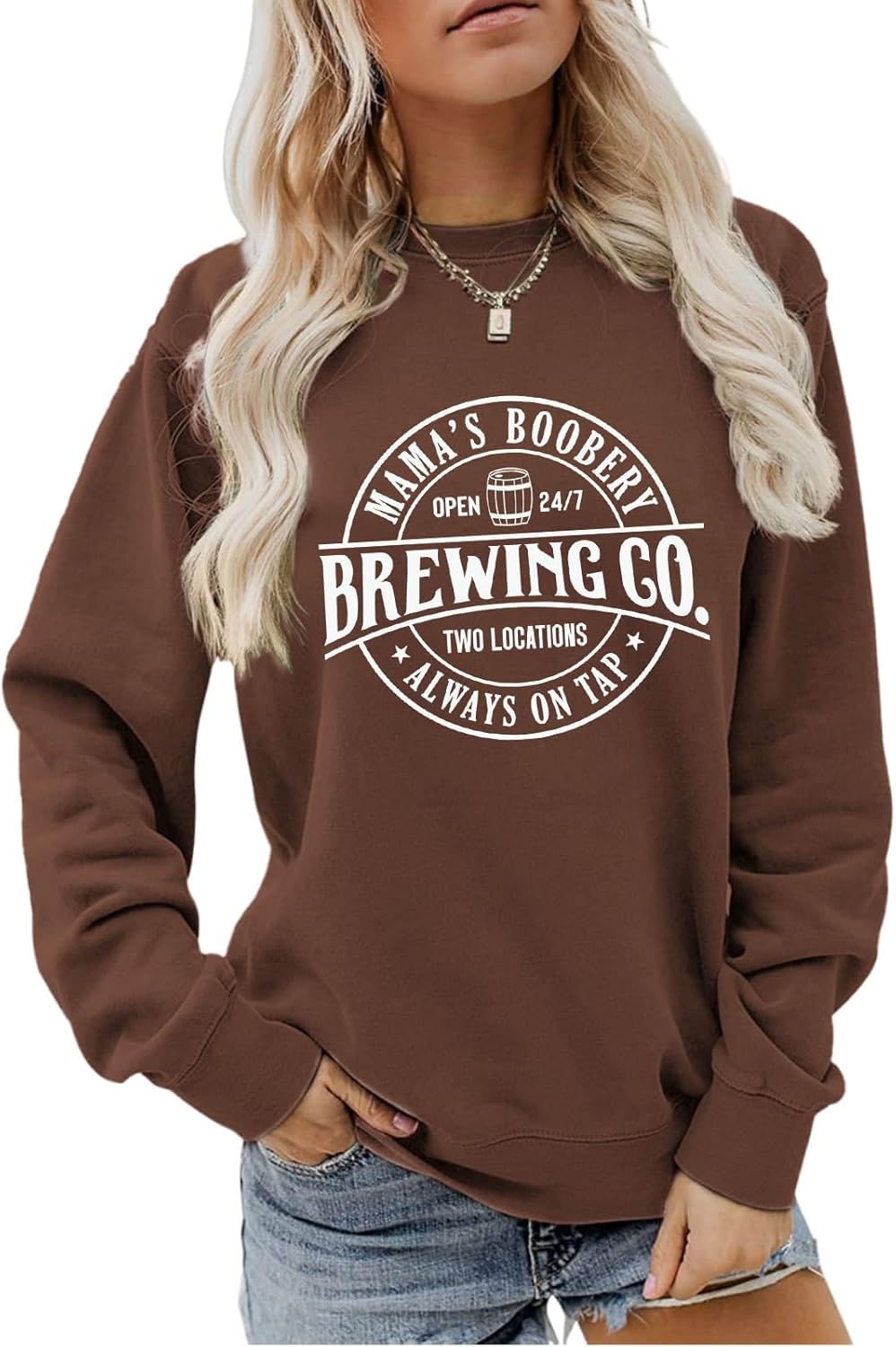 GOPIAAU Women Mama's Boobery Sweatshirt Nursing Mama Sweatshirts Breastfeeding Shirt Nursing Shirts Pullover Tops for New Mom