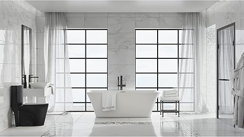 Miniatura 13 de Swiss Madison Well Made Forever St. Tropez SM-1T254MB Inodoro de una pieza, 26.6 x 15 x 31 pulgadas, color negro mate