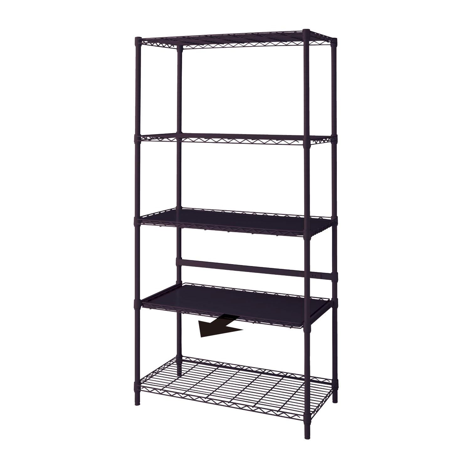 Amazon.co.jp: [ベルメゾン] コンセント付きレンジラック スライド棚