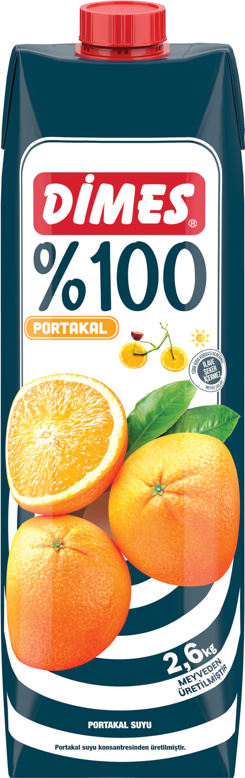 Dimes%100 Saf Portakal Suyu Tetrapak 1000 ml