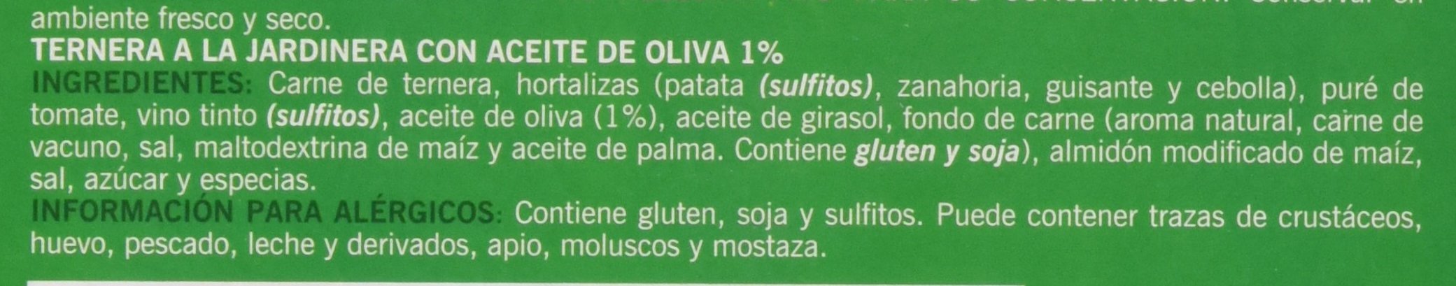 Carretilla Ternera a la Jardinera 275 g