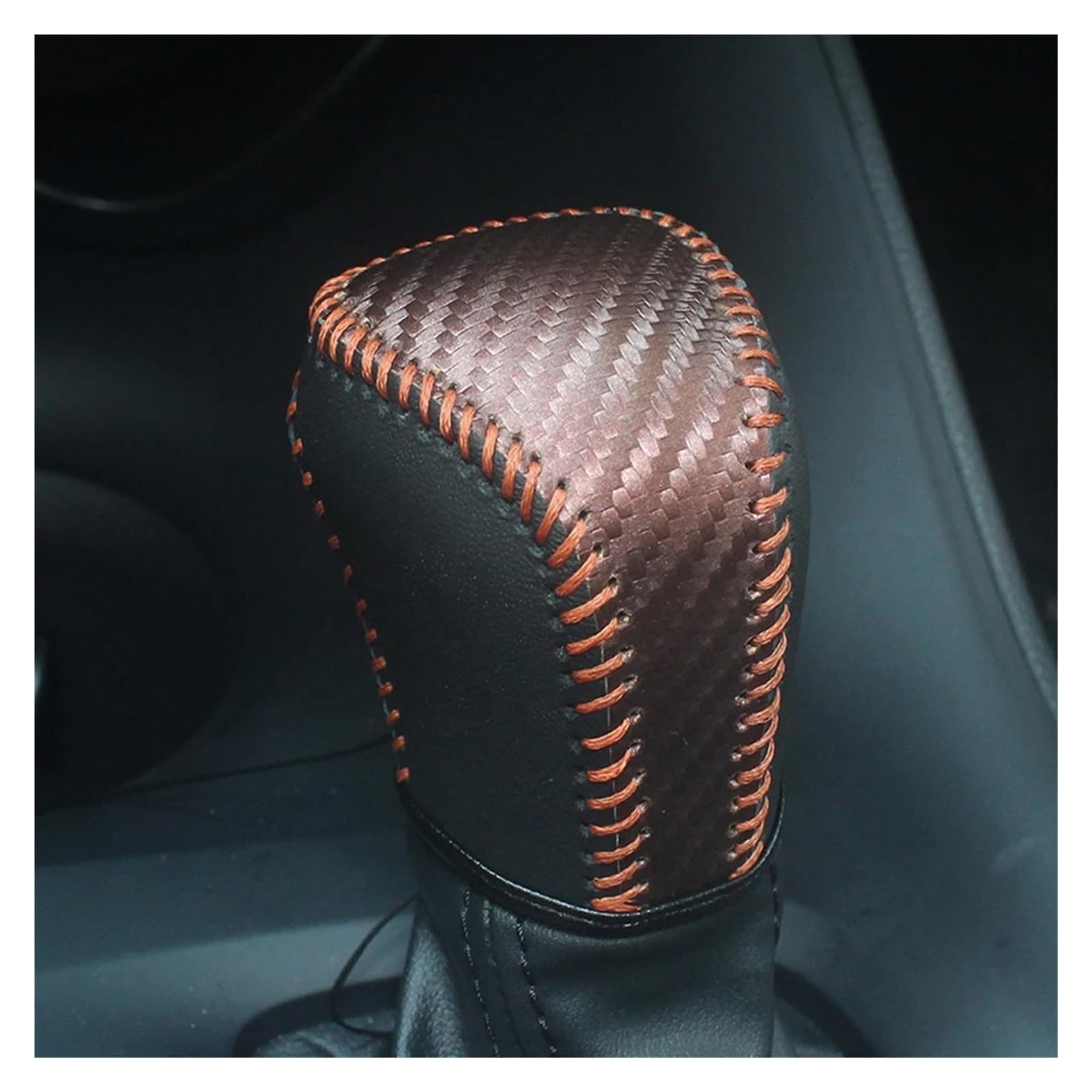 FHAUJNG Car Gear Shift Knob for Toyota for Camry 70 for Corolla 2019-2021 Car Gear AT Leather Interior Shift Knob Head Cover Accessories