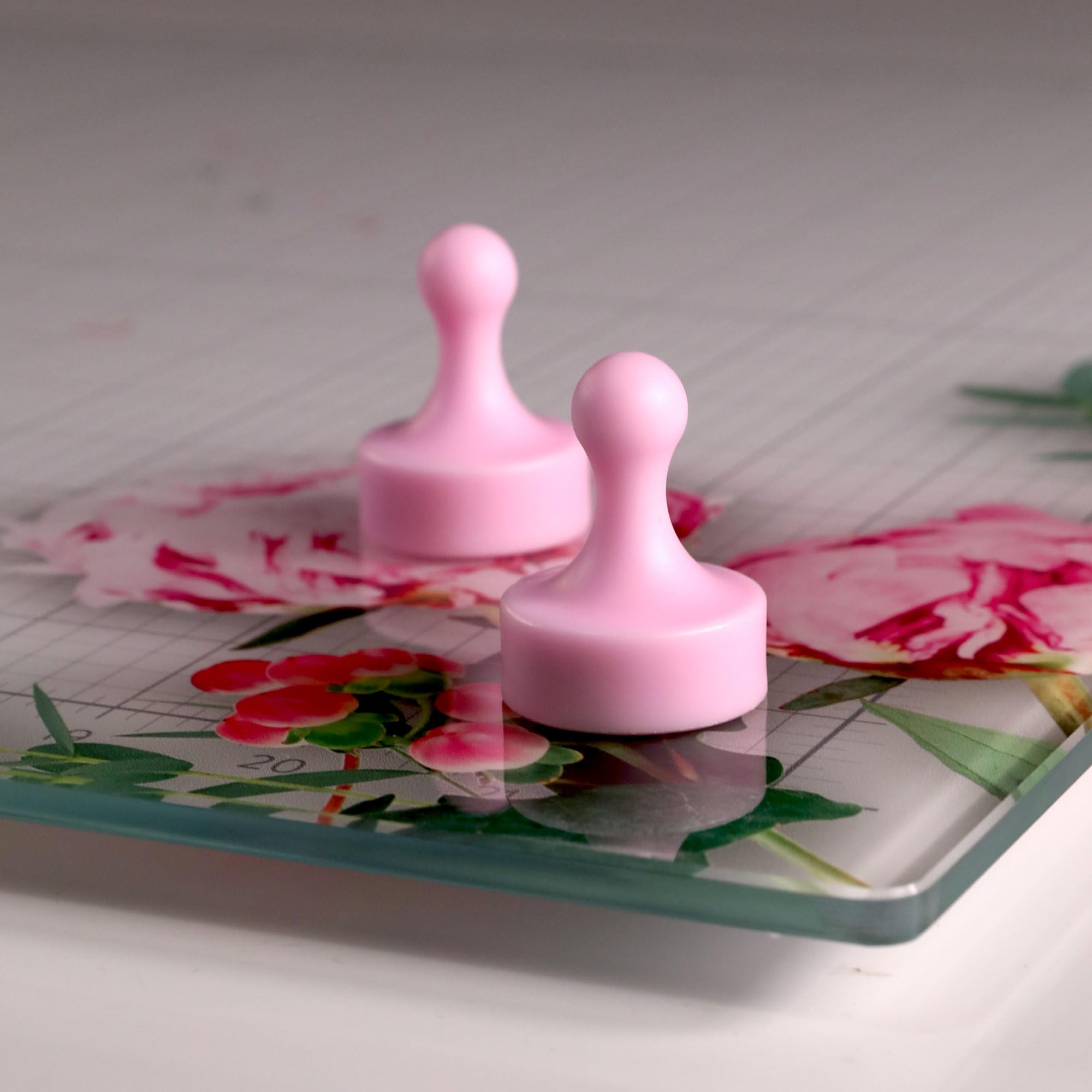 GLASSBOARD STUDIO Tappetino in vetro con motivo floreale (45,7 x 61 cm), magnetico, resistente al calore e ai graffi, antimacchia, per artigianato, taglio, pittura, opere d'arte miste, linee angolari