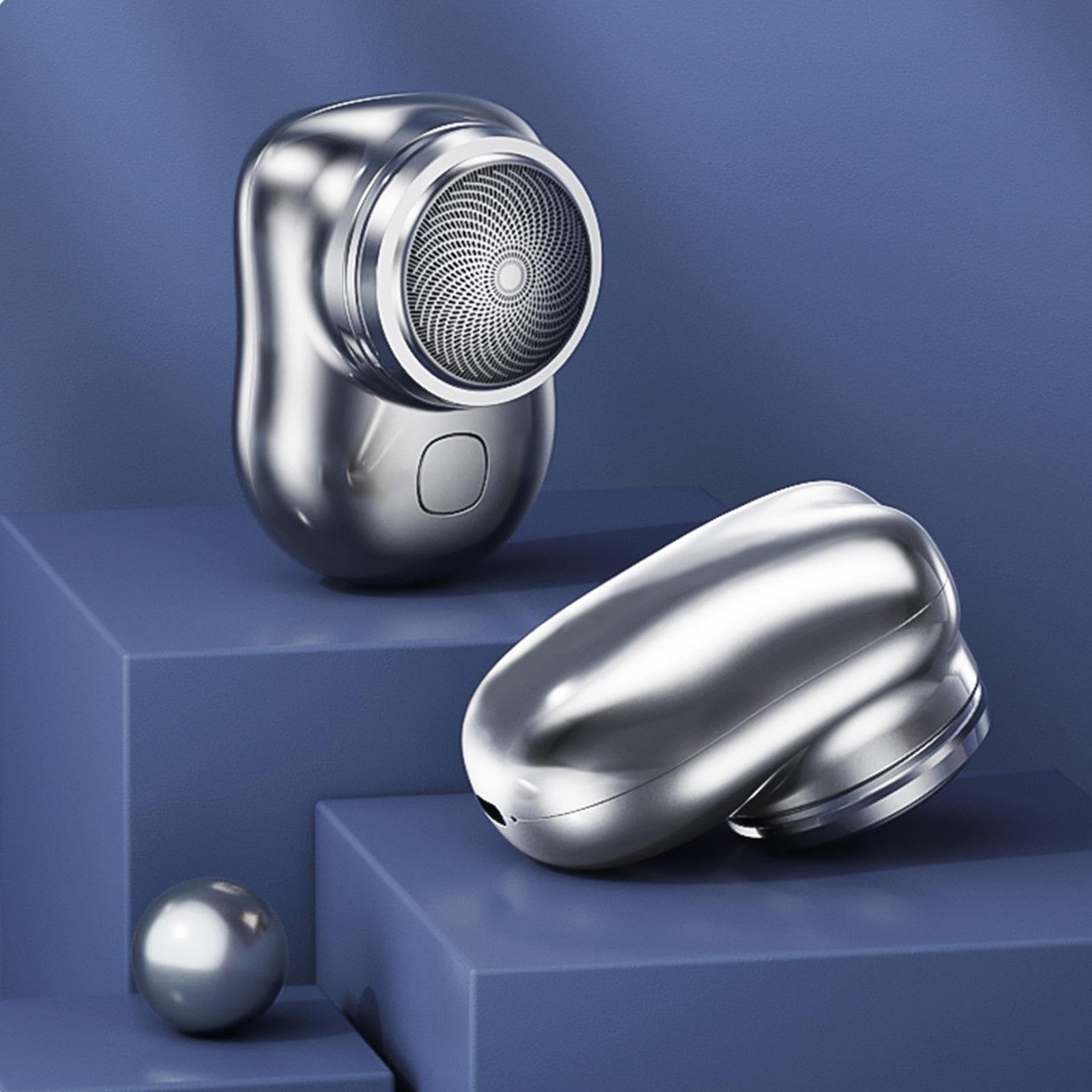 Rasoir électrique pour homme, mini rasoir électrique portable IPX7 étanche à l'eau et à sec double utilisation Type-c Charge rapide Rasoir de poche Tondeuse à barbe Machine à raser (Noir)