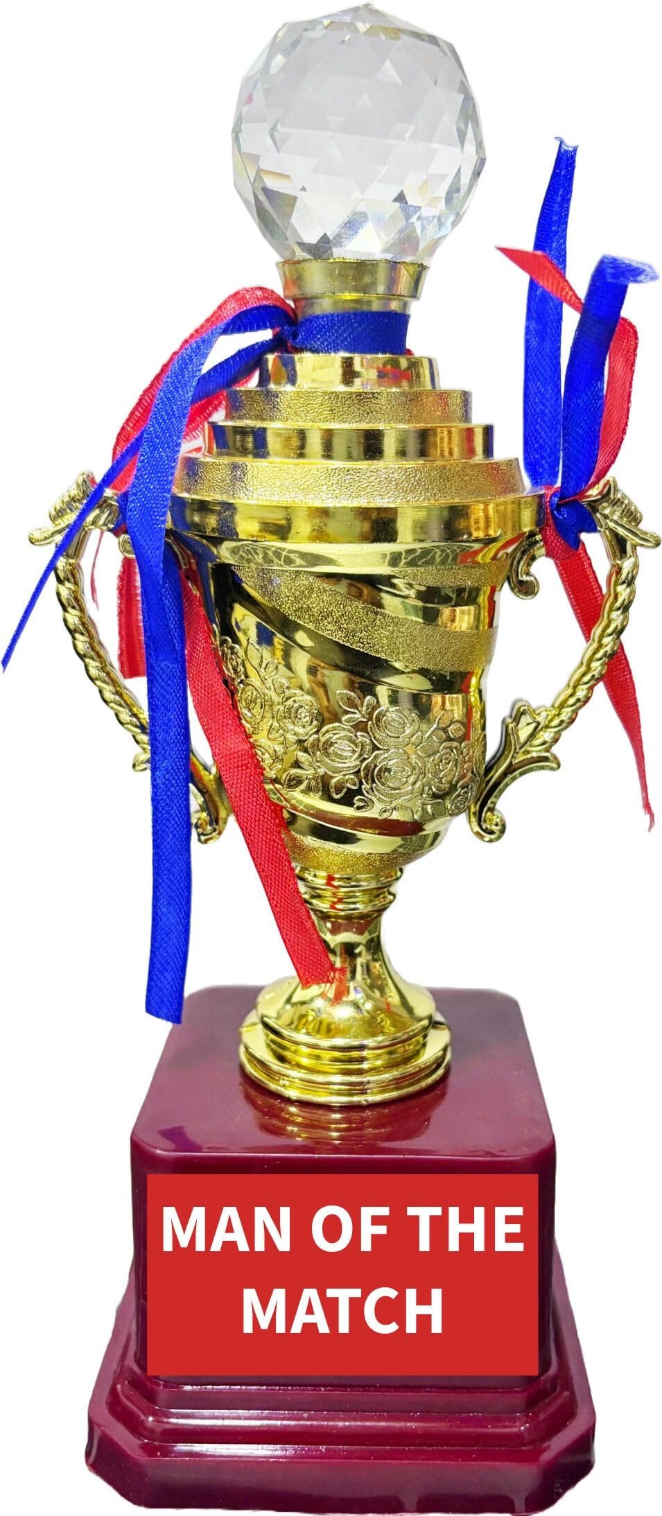 GYMFREAK “Man of The Match” Trophy with Medal/Award/Gift Trophy Medal Medal F-357.. Trophy (10 Inch)-image-7
