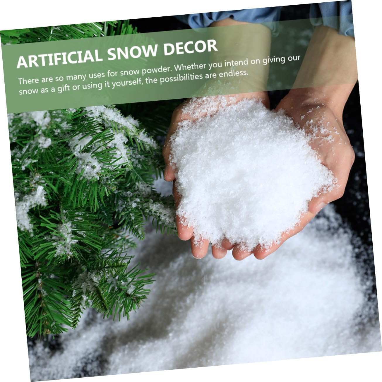 1 Set Artificial Snow Flakes Powder for Christmas Decorations Fake Snow for Parties Winter Ornaments