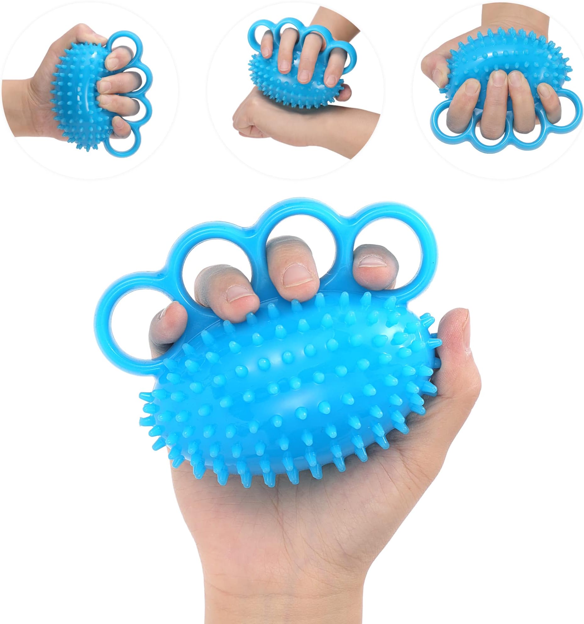 Hand Exercise Ball Finger Therapy Ball - Grip Strengthening Improve Flexibility Squeeze Stress Relief Balls, Resistance Strength Trainer for Wrist